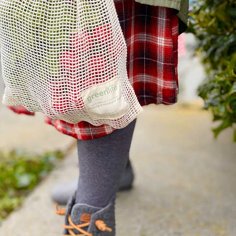 Organic Cotton Reusable Produce Bags (Set of 2)