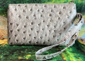 Ostrich Wristlet