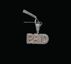 Paid Pendant 10K White-Yellow Gold With Diamond / 4.4gr