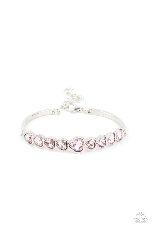 Paparazzi Bracelet ~ Lusty Luster - Pink