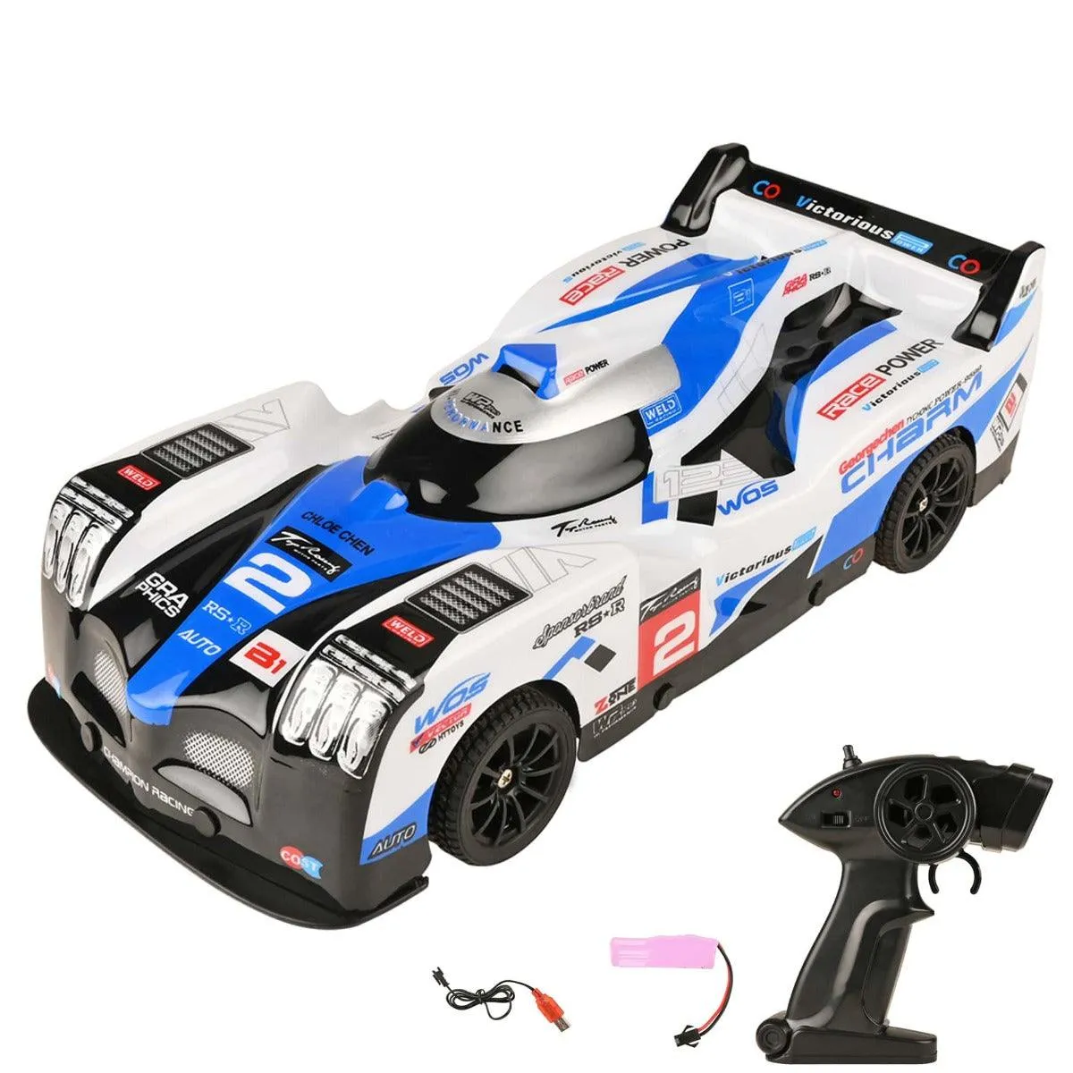Playzu Auto Racing 1:14 Scale R/C Car - Blue for Ages 6 