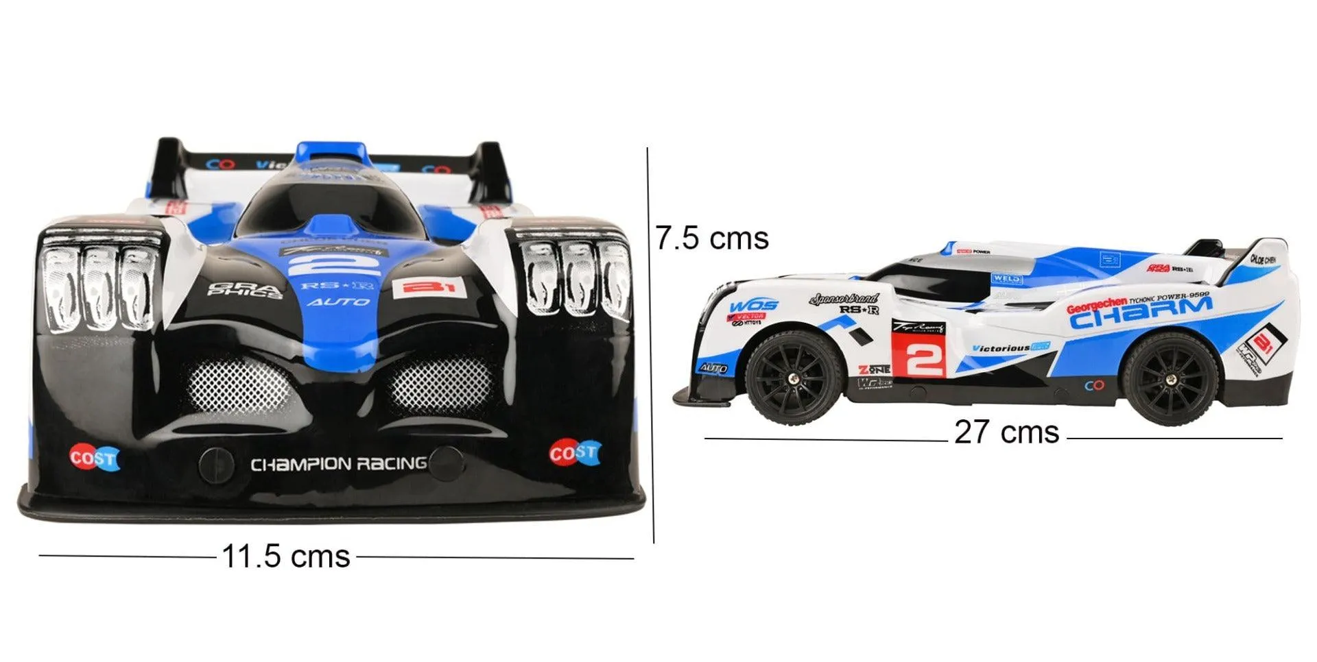 Playzu Auto Racing 1:14 Scale R/C Car - Blue for Ages 6 