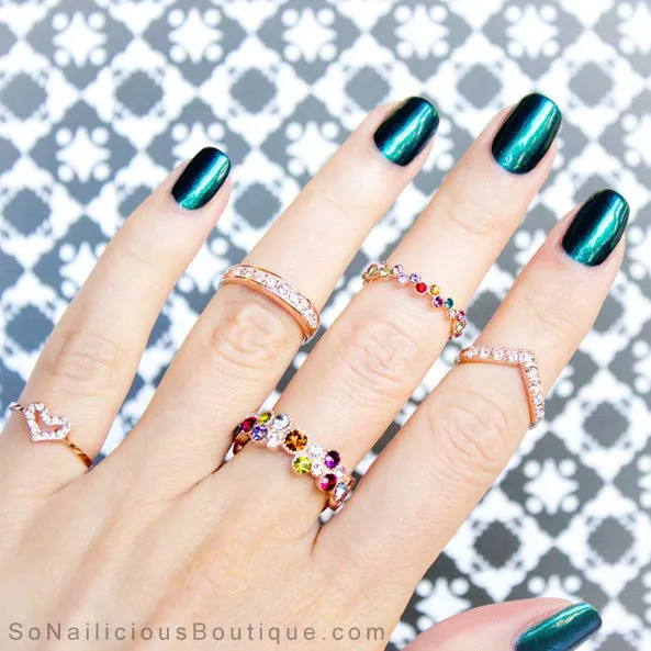 Precious Stones 18K Gold Ring