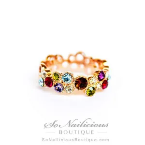 Precious Stones 18K Gold Ring