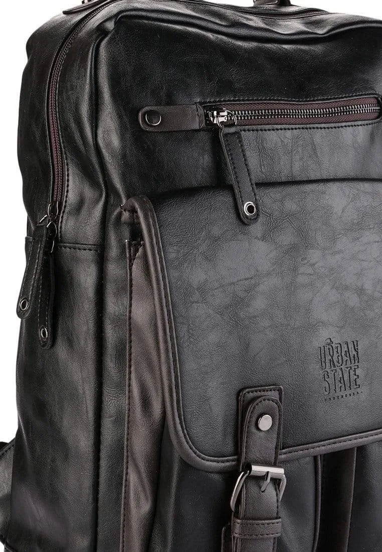 Pu Utility Large Backpack - Black
