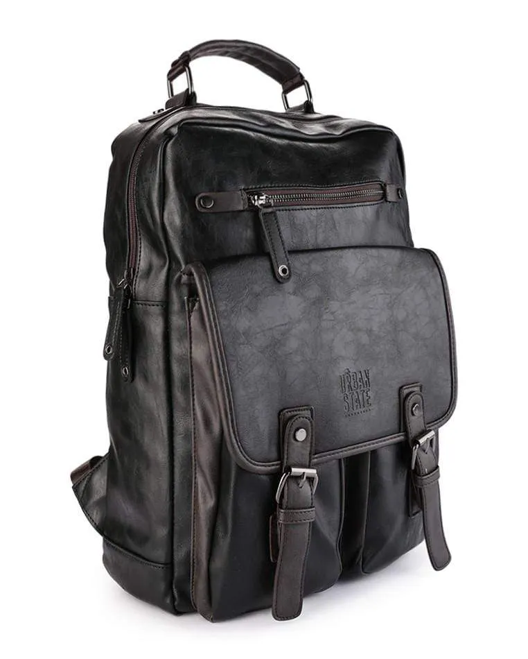 Pu Utility Large Backpack - Black