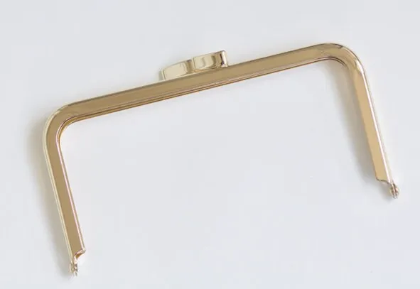 Purse Frame Retro Clutch Purse Frame Making Bag Hanger Light Gold 14cm