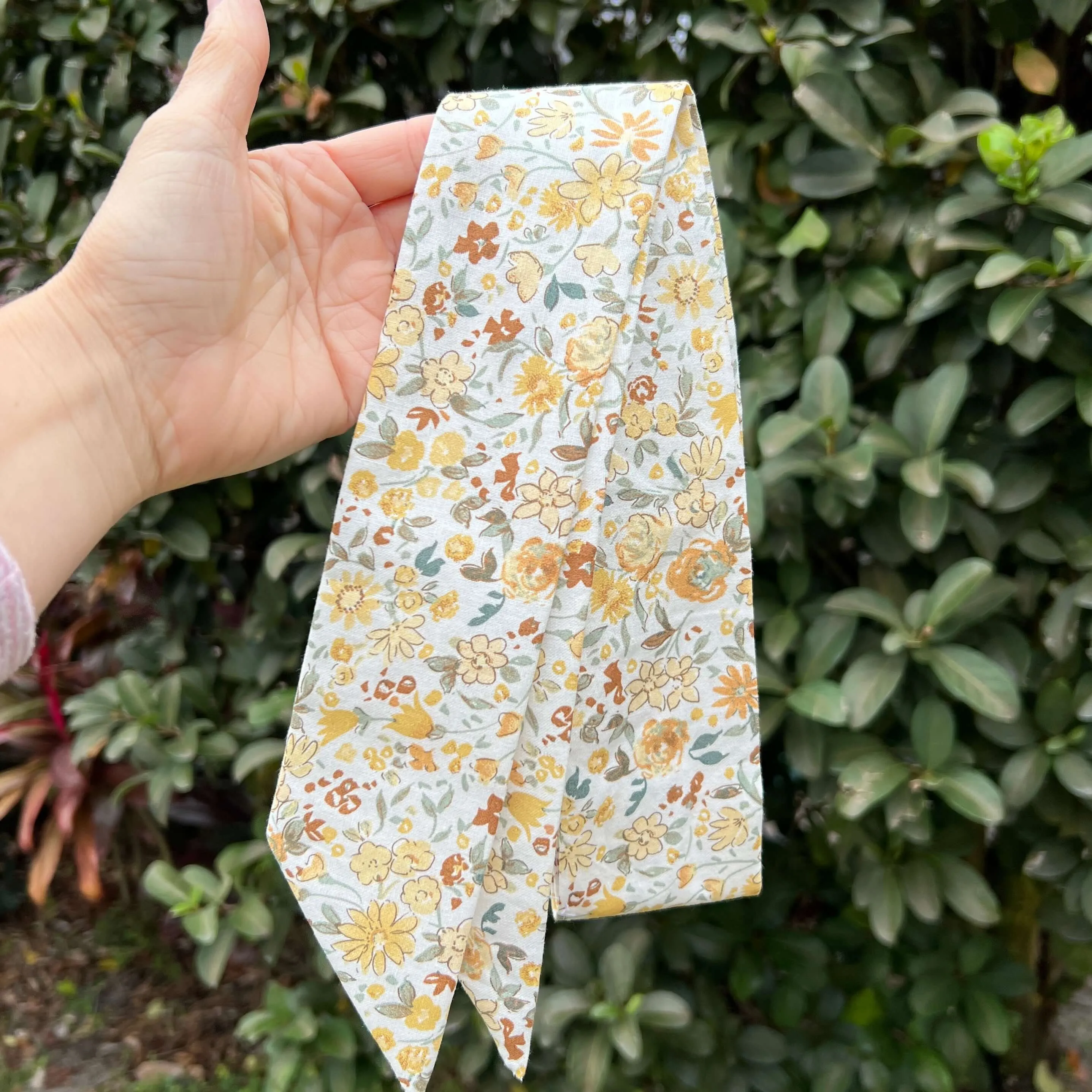 Purse Scarf - Spring Yellow Floral Scarf