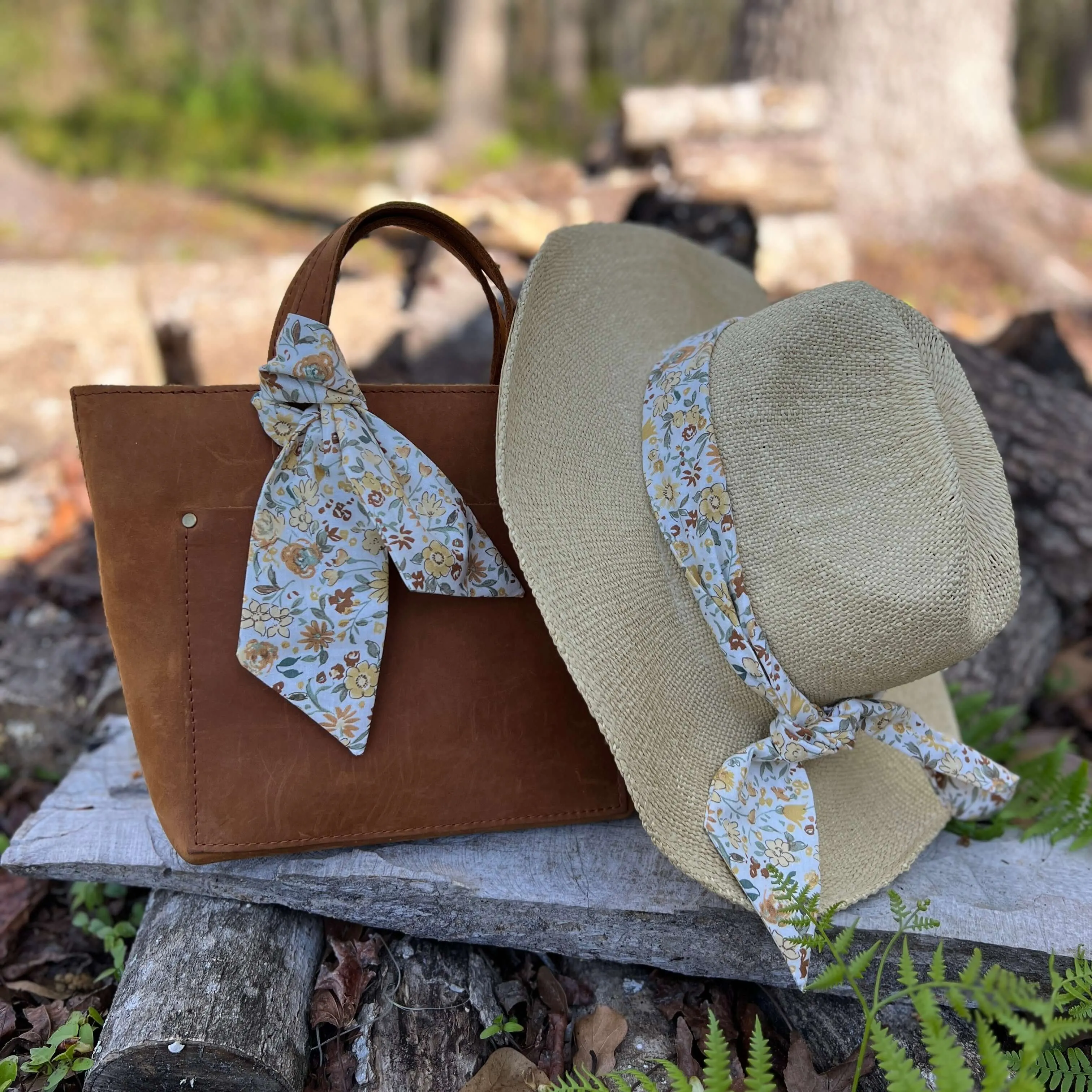 Purse Scarf - Spring Yellow Floral Scarf
