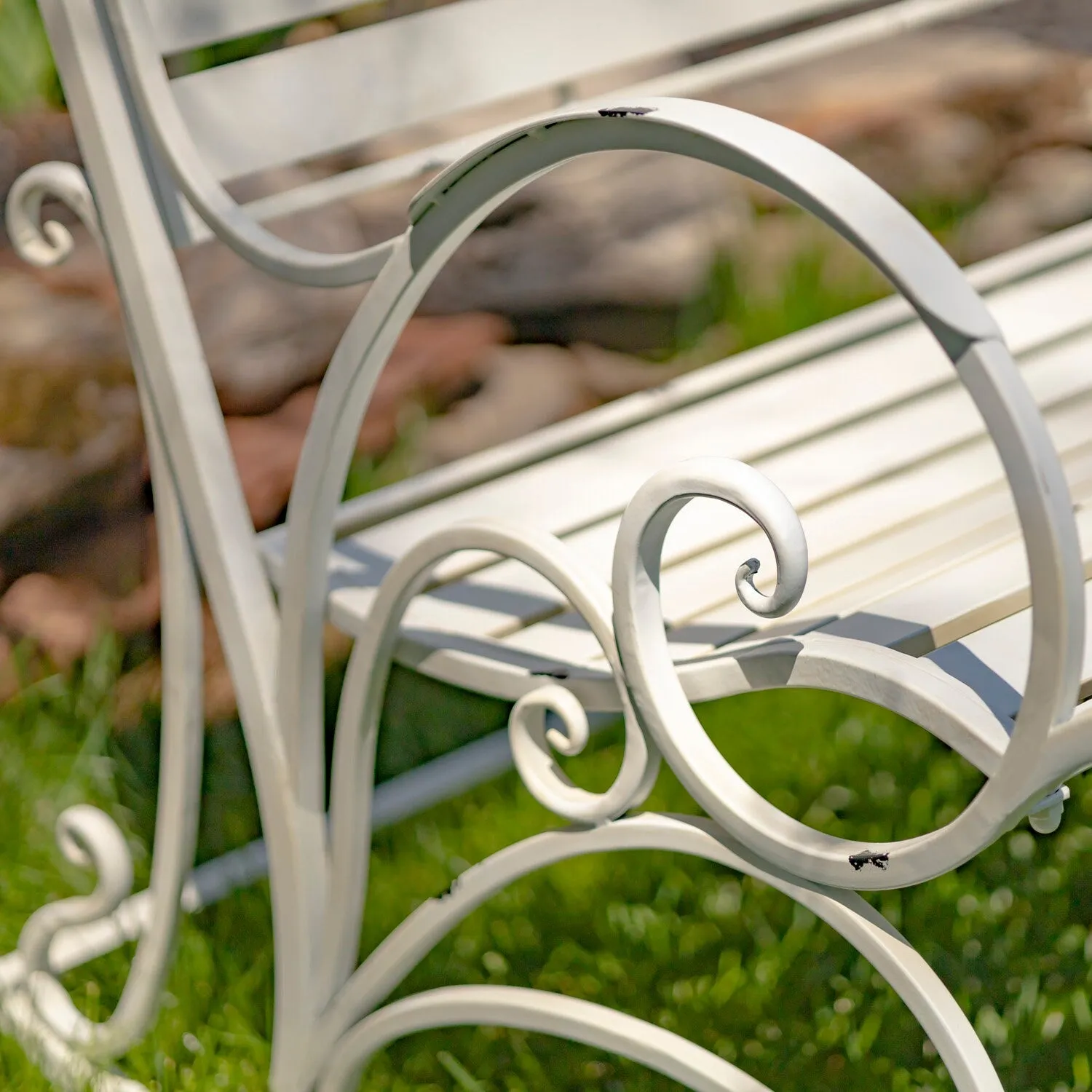 "Monte Carlo" Iron Rocking Bench and Chair