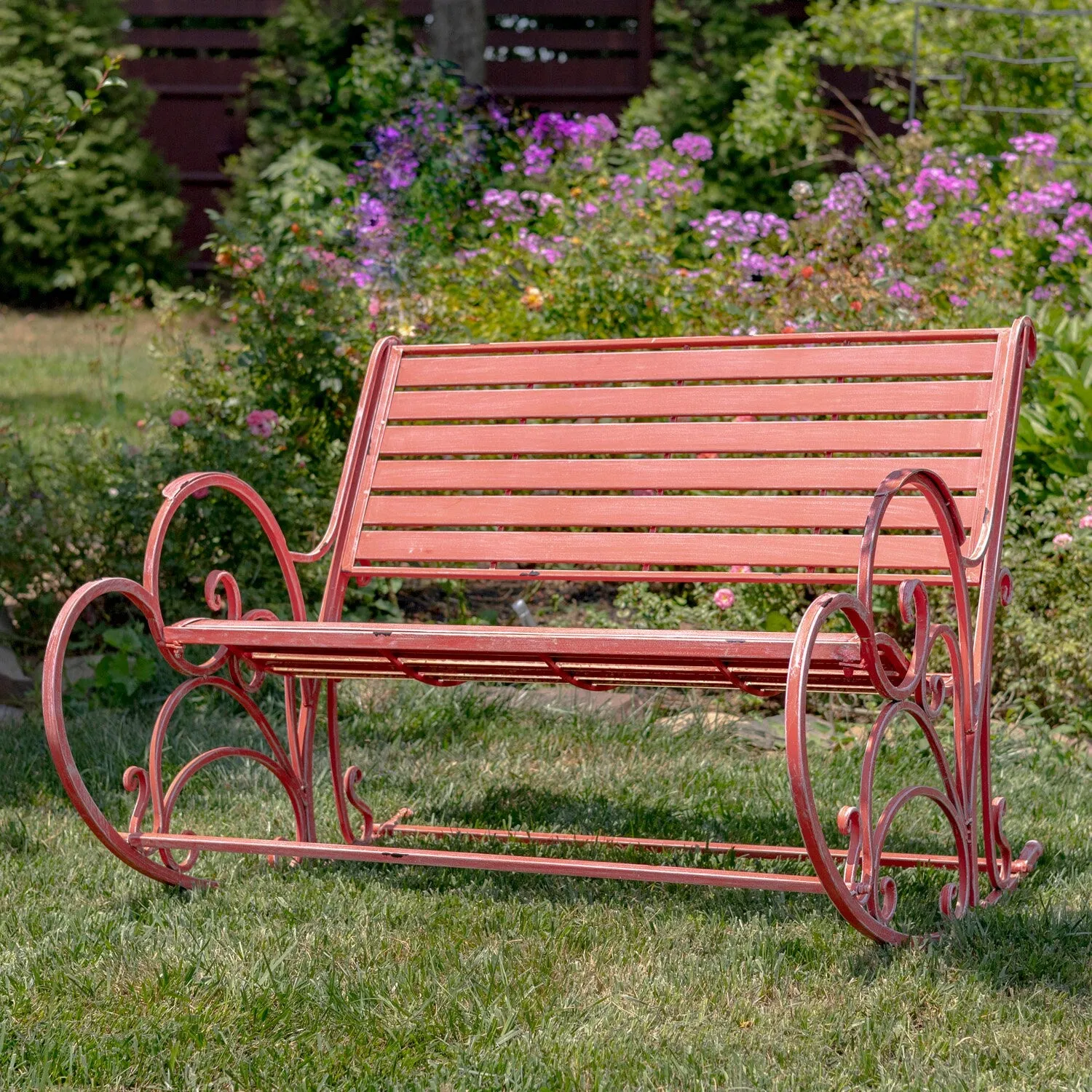 "Monte Carlo" Iron Rocking Bench and Chair