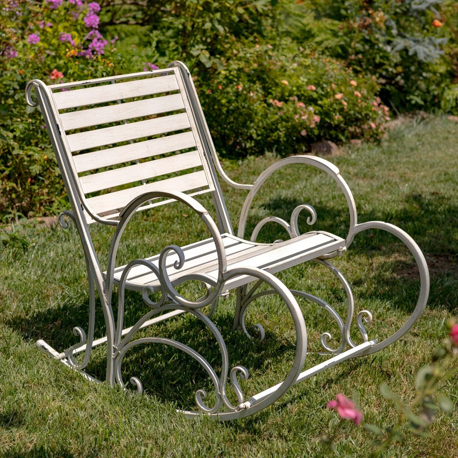 "Monte Carlo" Iron Rocking Bench and Chair
