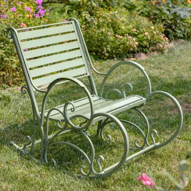 "Monte Carlo" Iron Rocking Bench and Chair