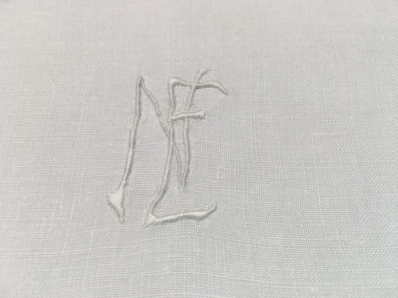 "NE" Antique Sham Set