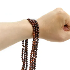 Red Tiger's Eye 6mm Faceted Rounds