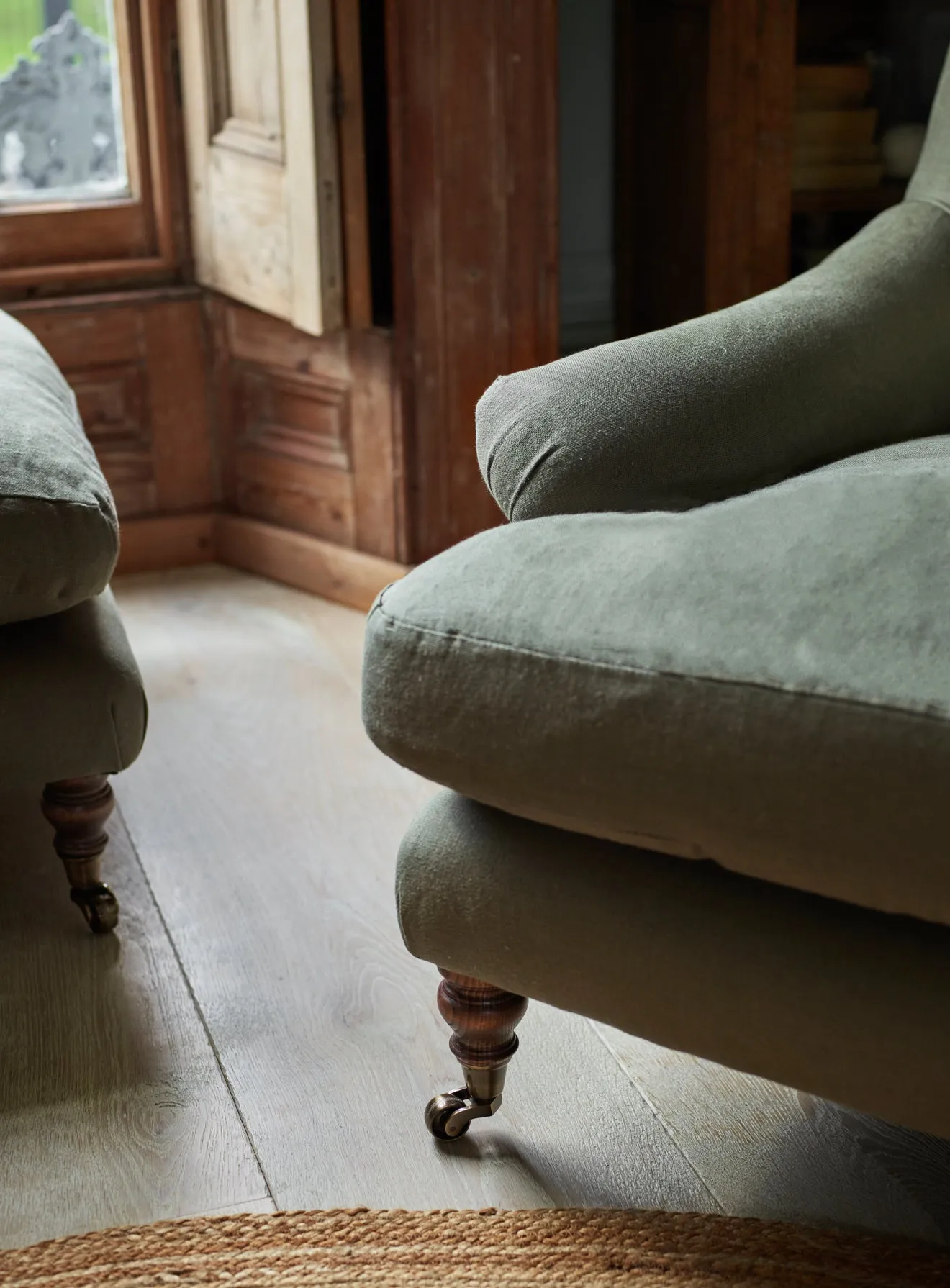 Remy Armchair, Rust Linen