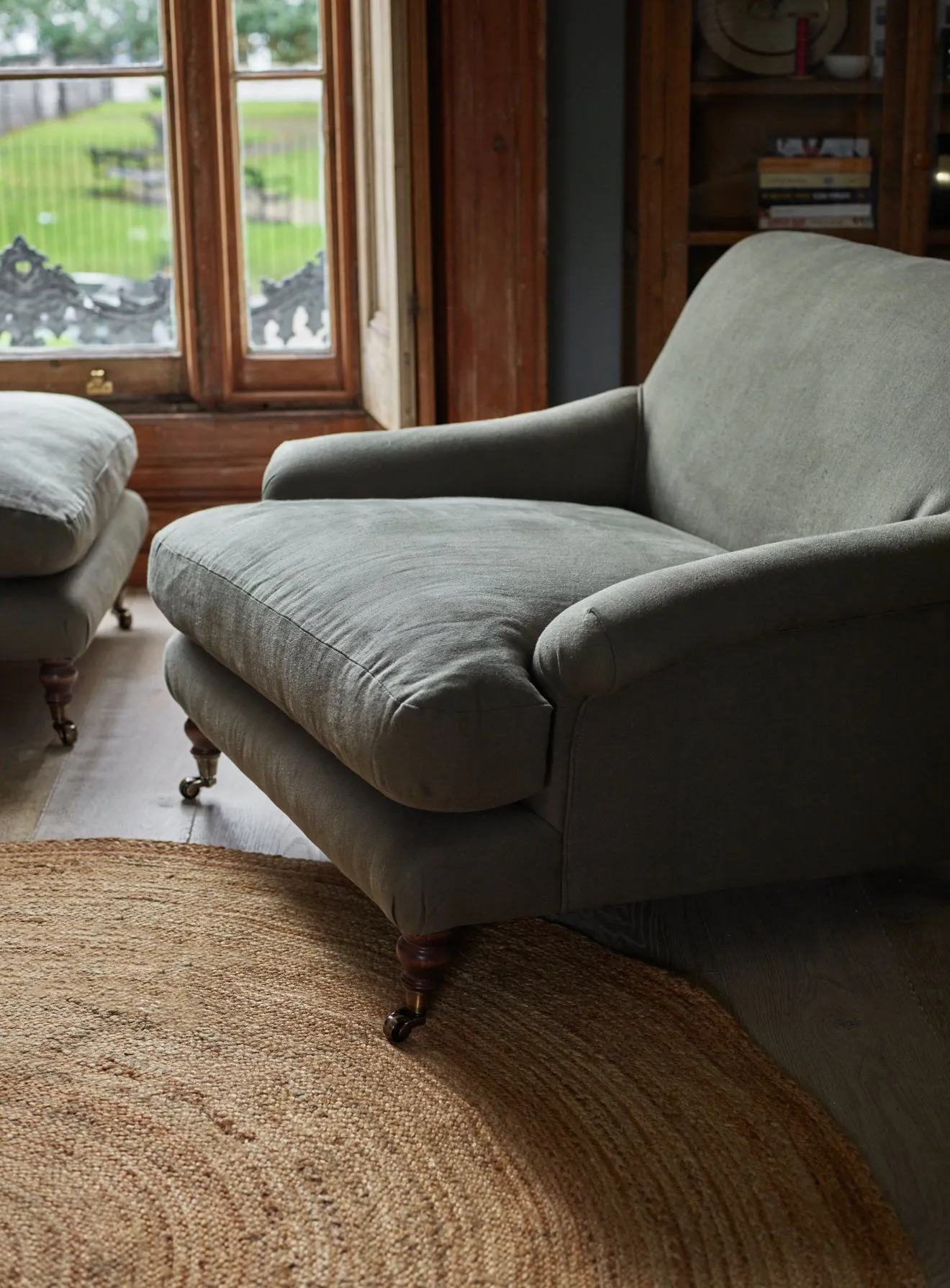 Remy Armchair, Rust Linen
