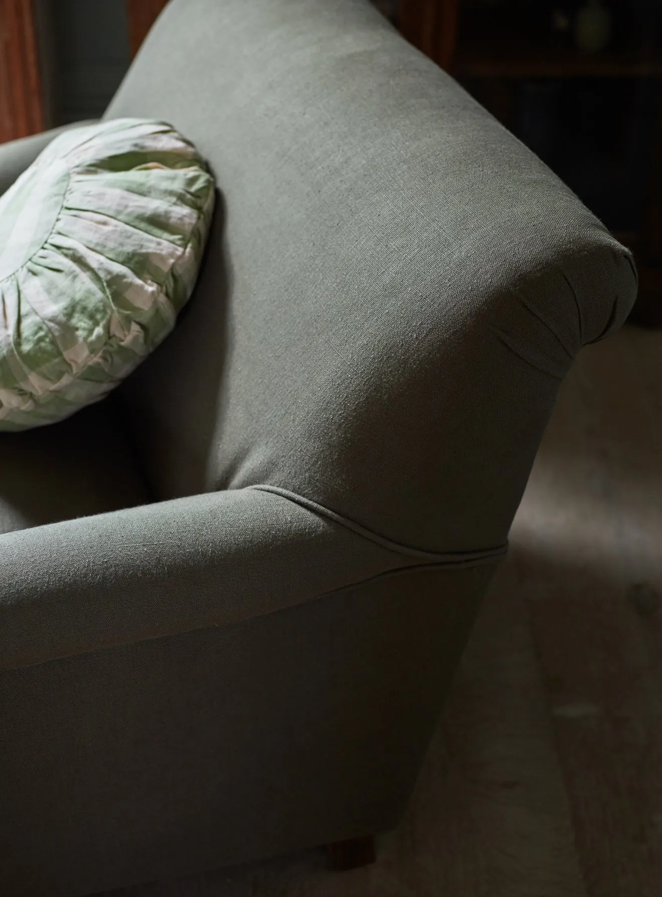 Remy Armchair, Rust Linen