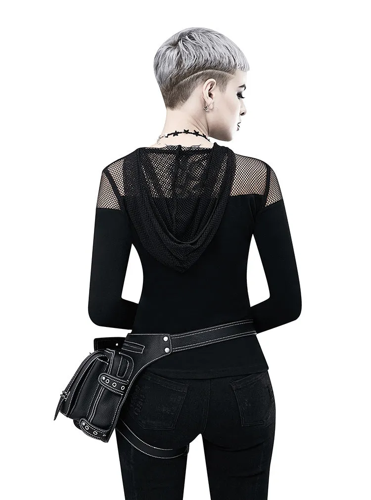 Retro Black Motorcycle Waist Bag