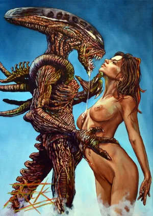 Rick Melton - Suzi Does Alien - Suzi Shaw - Art Print