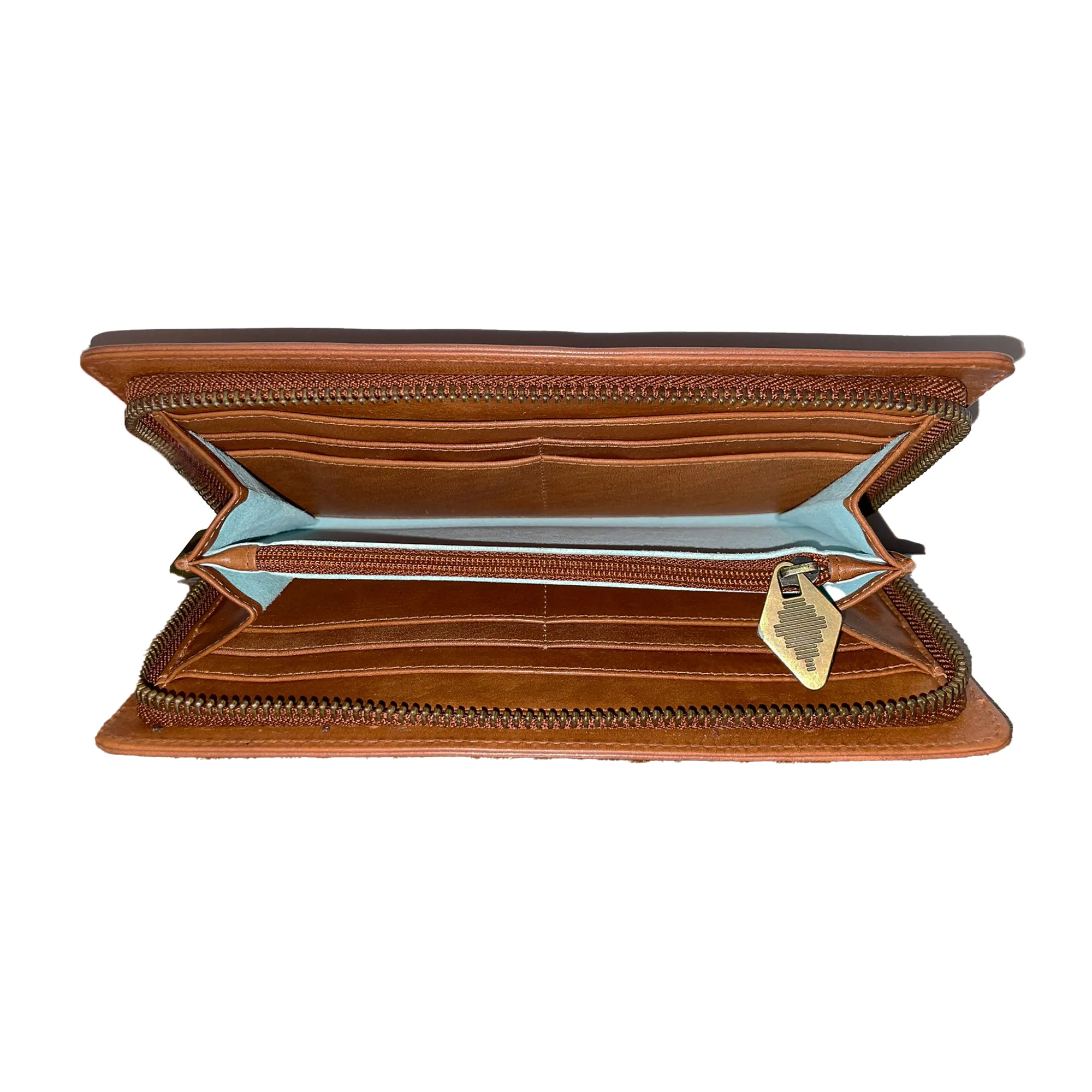 'Rico' Zipped Purse - Black Leather