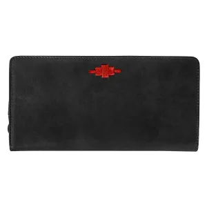 'Rico' Zipped Purse - Black Leather
