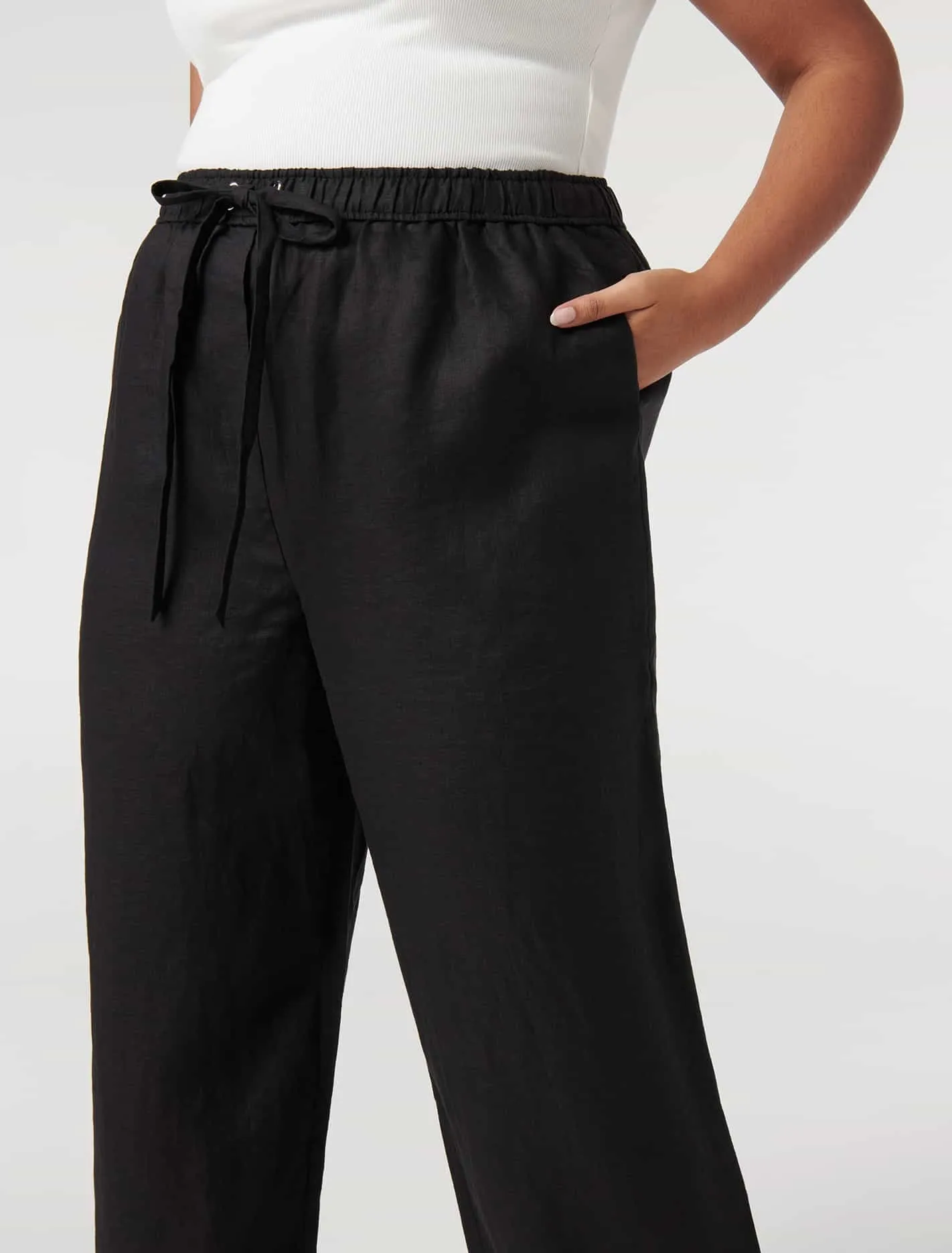 Ruby Curve Linen Wide Leg