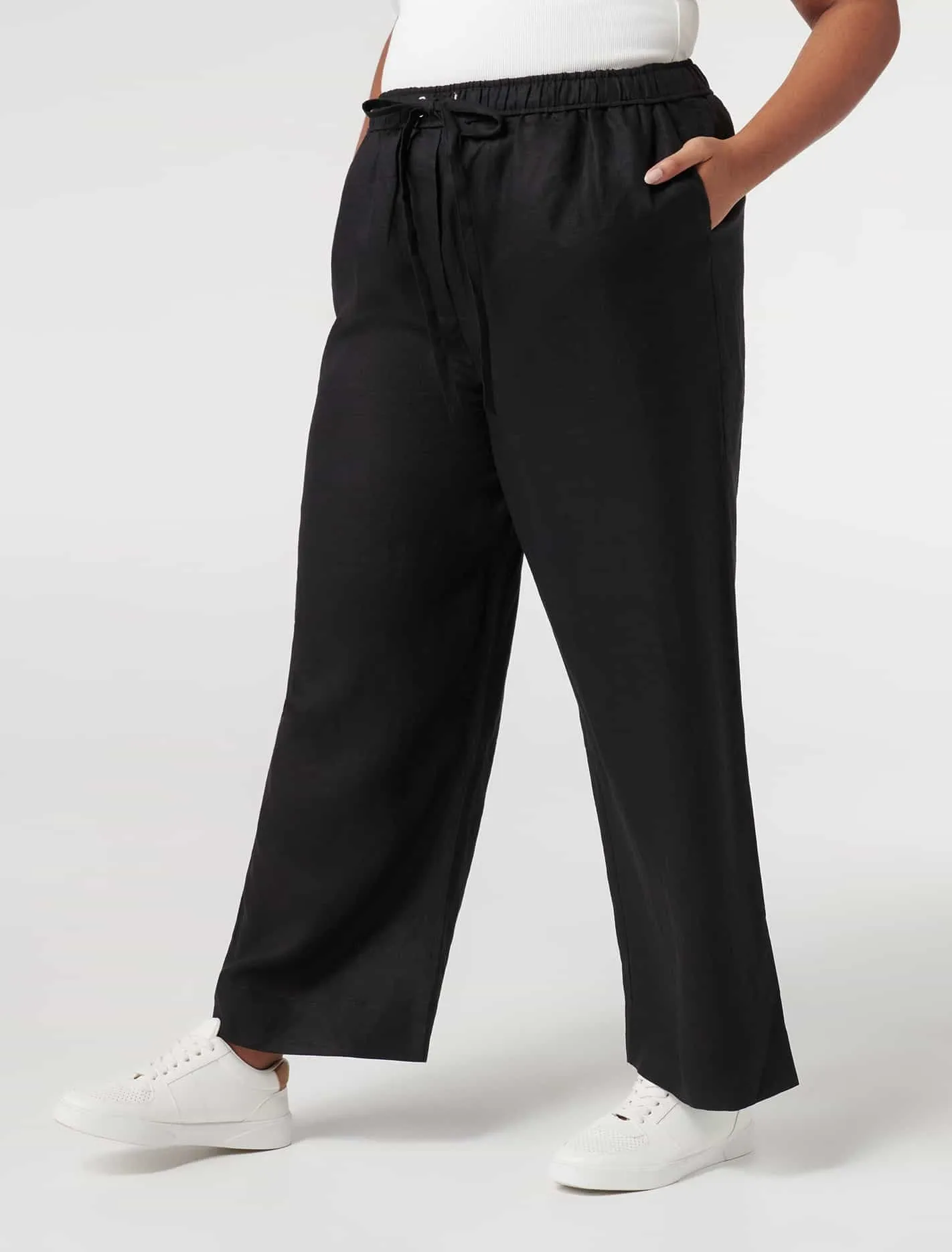 Ruby Curve Linen Wide Leg