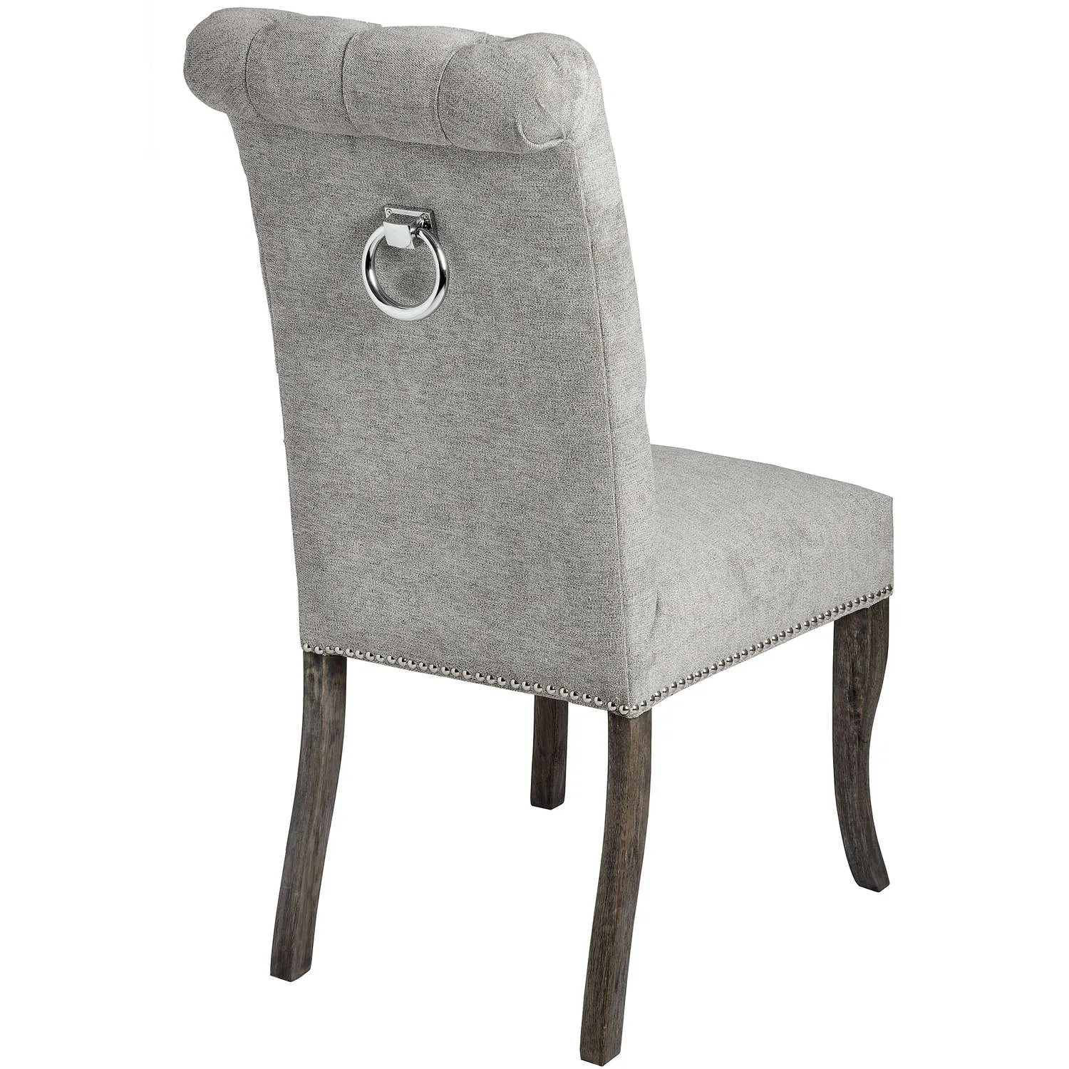SALE Silver Roll Top Dining Chair With Ring Pull