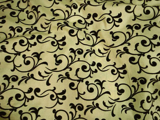 Scroll - Cotton Mix Flock