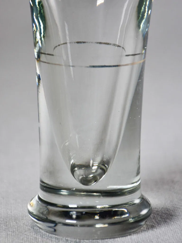 Set of 8 blown glass tumblers with gold rims 6¾"