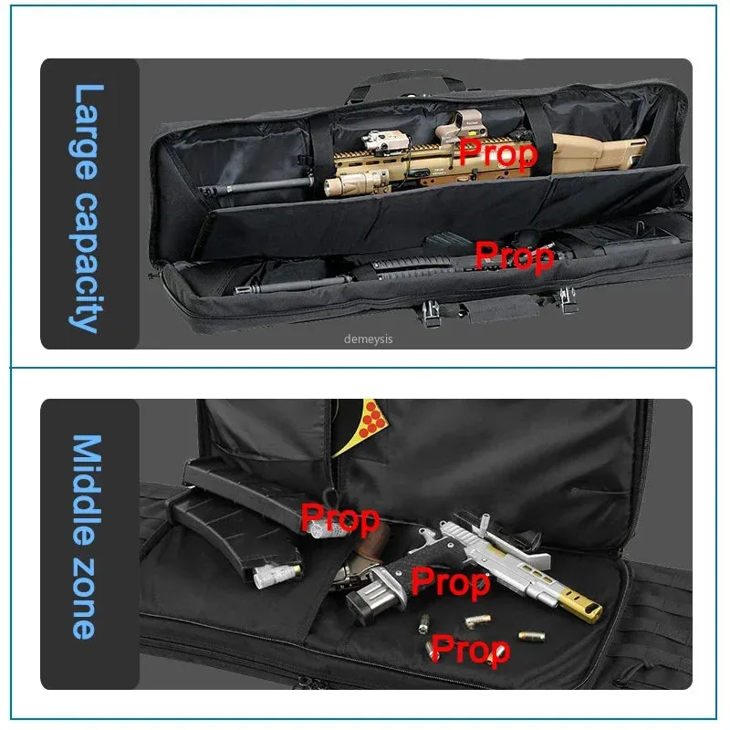 Shooting Gun Bags Durable Oxford Tactical Paintball Double Rifles Backpack Hunting Gun Accessories Protection Molle Bag