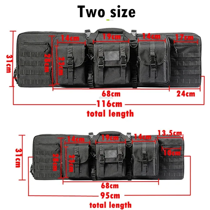 Shooting Gun Bags Durable Oxford Tactical Paintball Double Rifles Backpack Hunting Gun Accessories Protection Molle Bag
