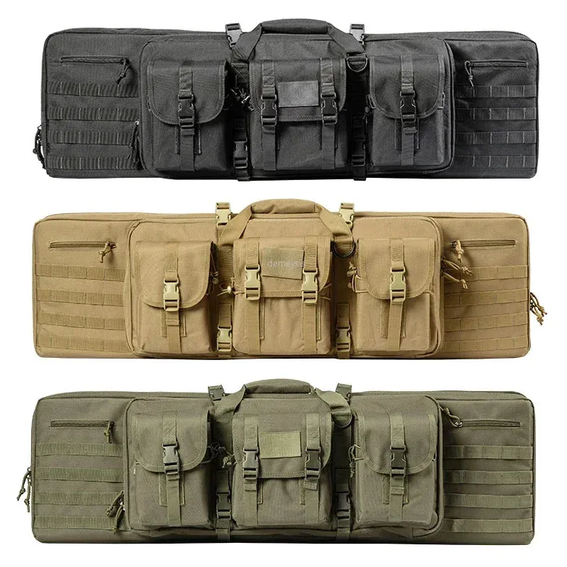Shooting Gun Bags Durable Oxford Tactical Paintball Double Rifles Backpack Hunting Gun Accessories Protection Molle Bag