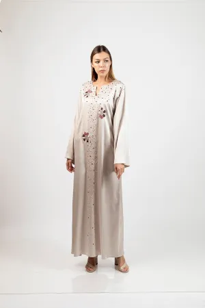 Silk Crepe Long Kaftan - PS-NO.8