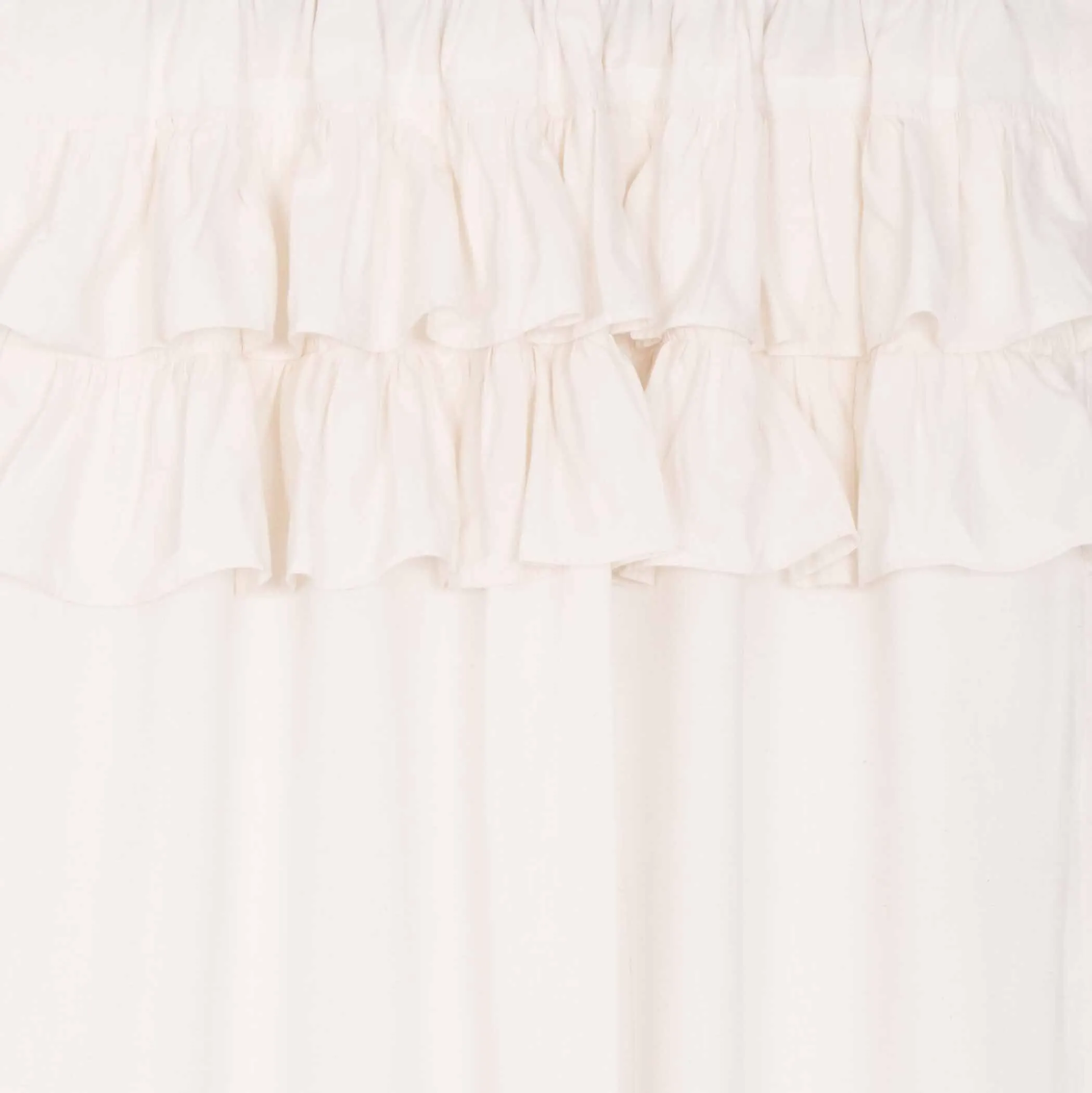 Simple Life Flax Antique White Ruffled Lined Panel Curtains 96"
