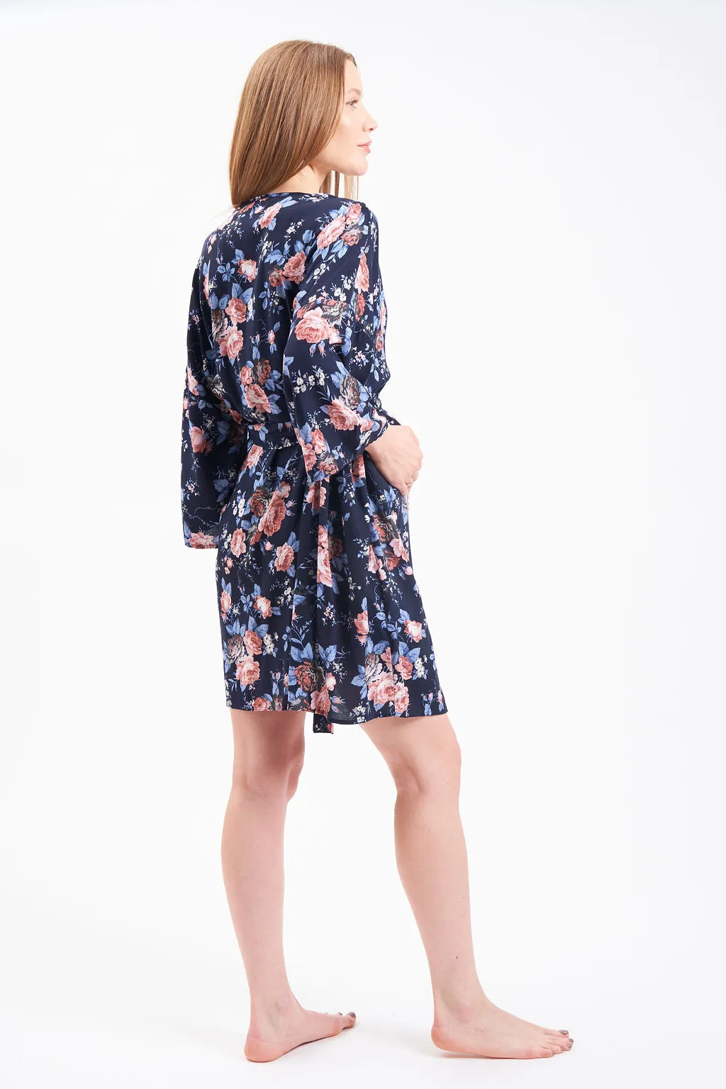 Soft Floral Maternity Robe