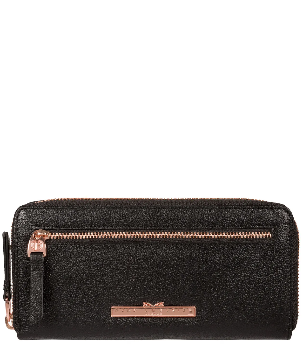 'Starling' Black Leather Purse