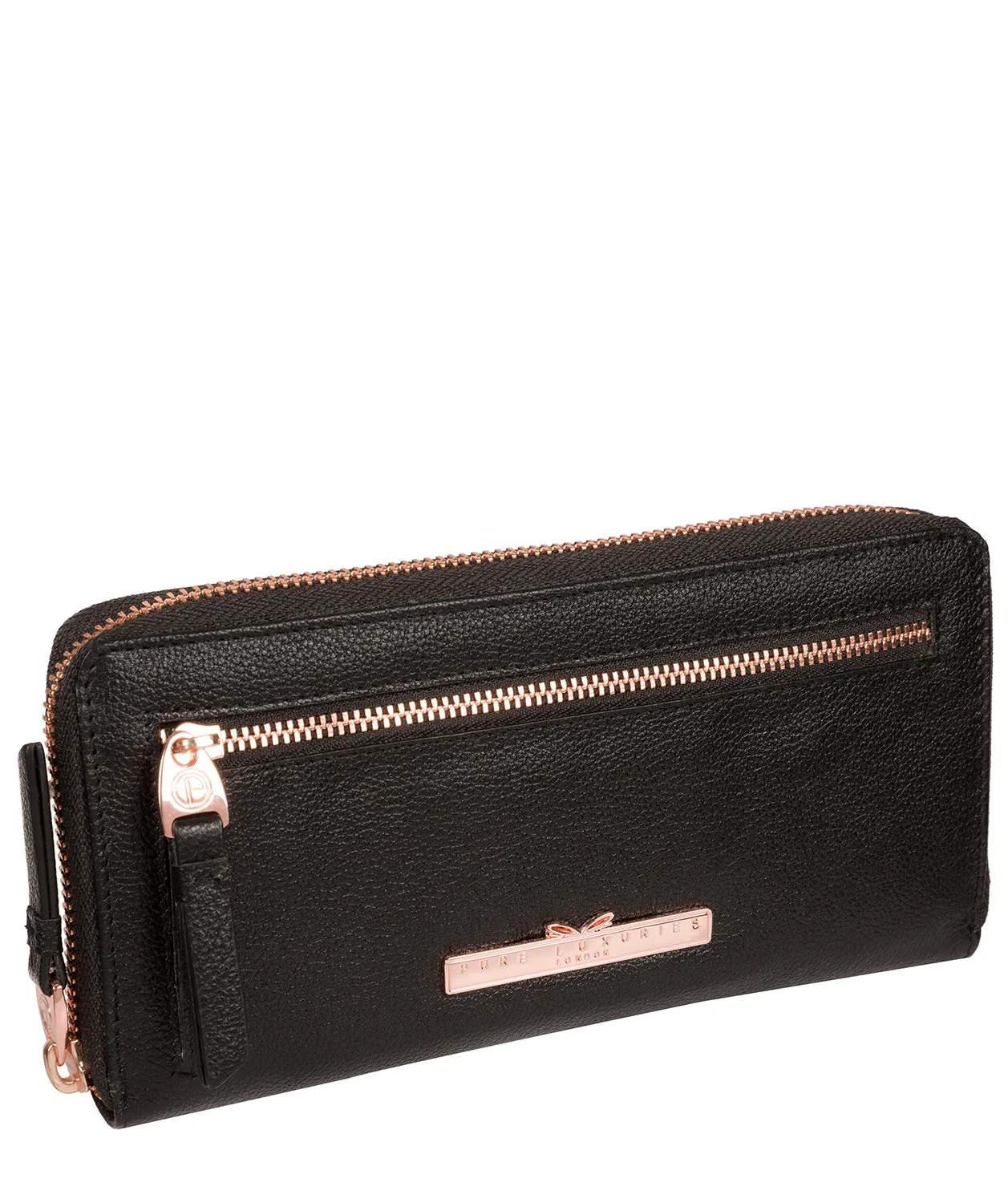 'Starling' Black Leather Purse