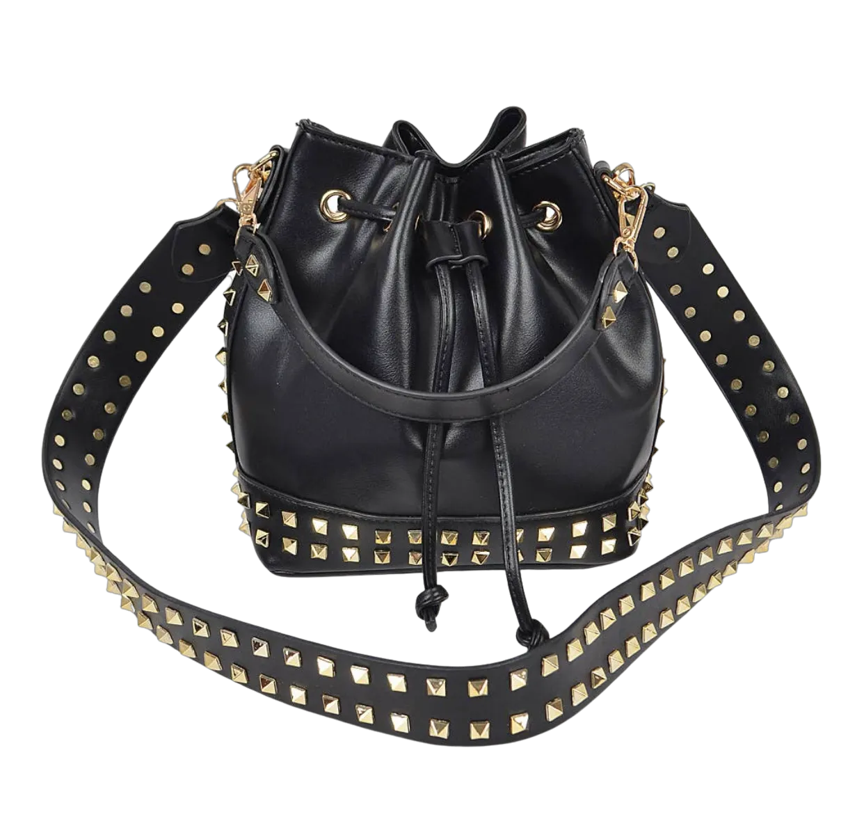 Studded Bucket Crossbody Bag