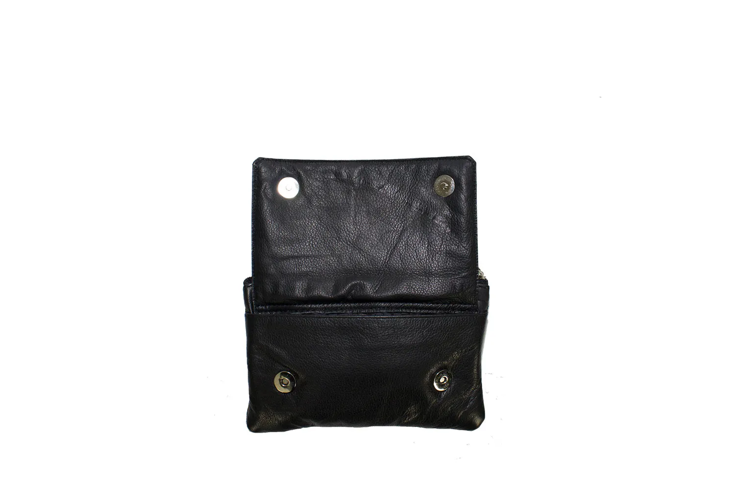 Studded Pink and Purple Sugar Skull Naked Cowhide Leather Belt Bag