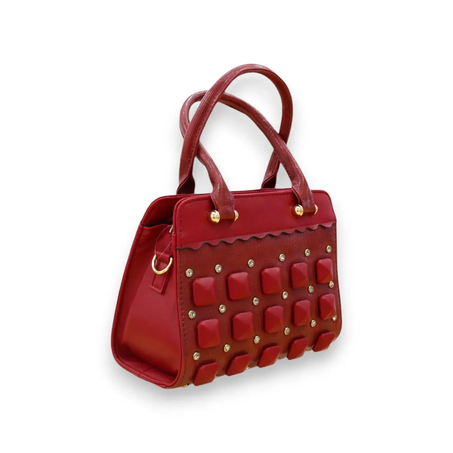 Studded Satchel Bag