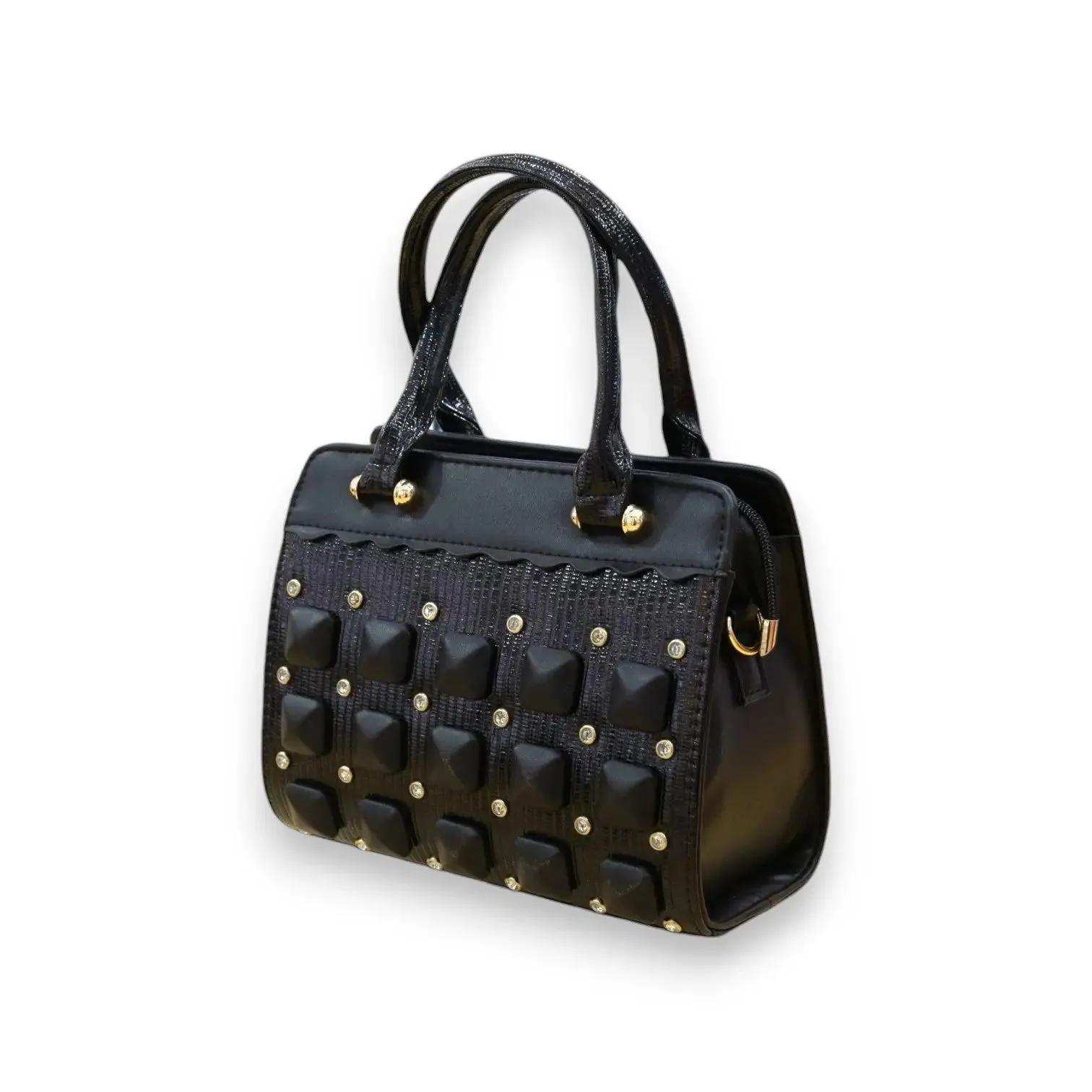 Studded Satchel Bag