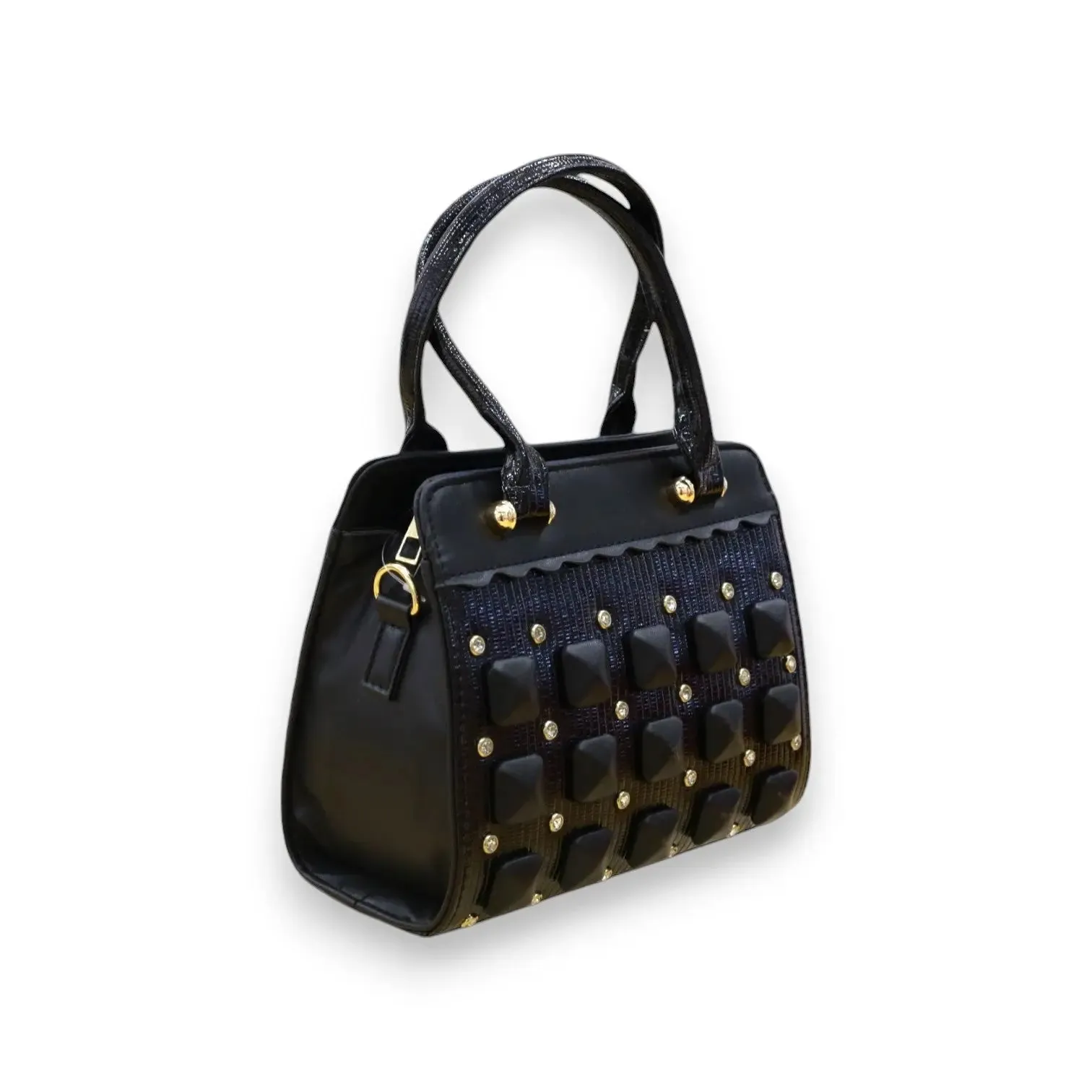 Studded Satchel Bag
