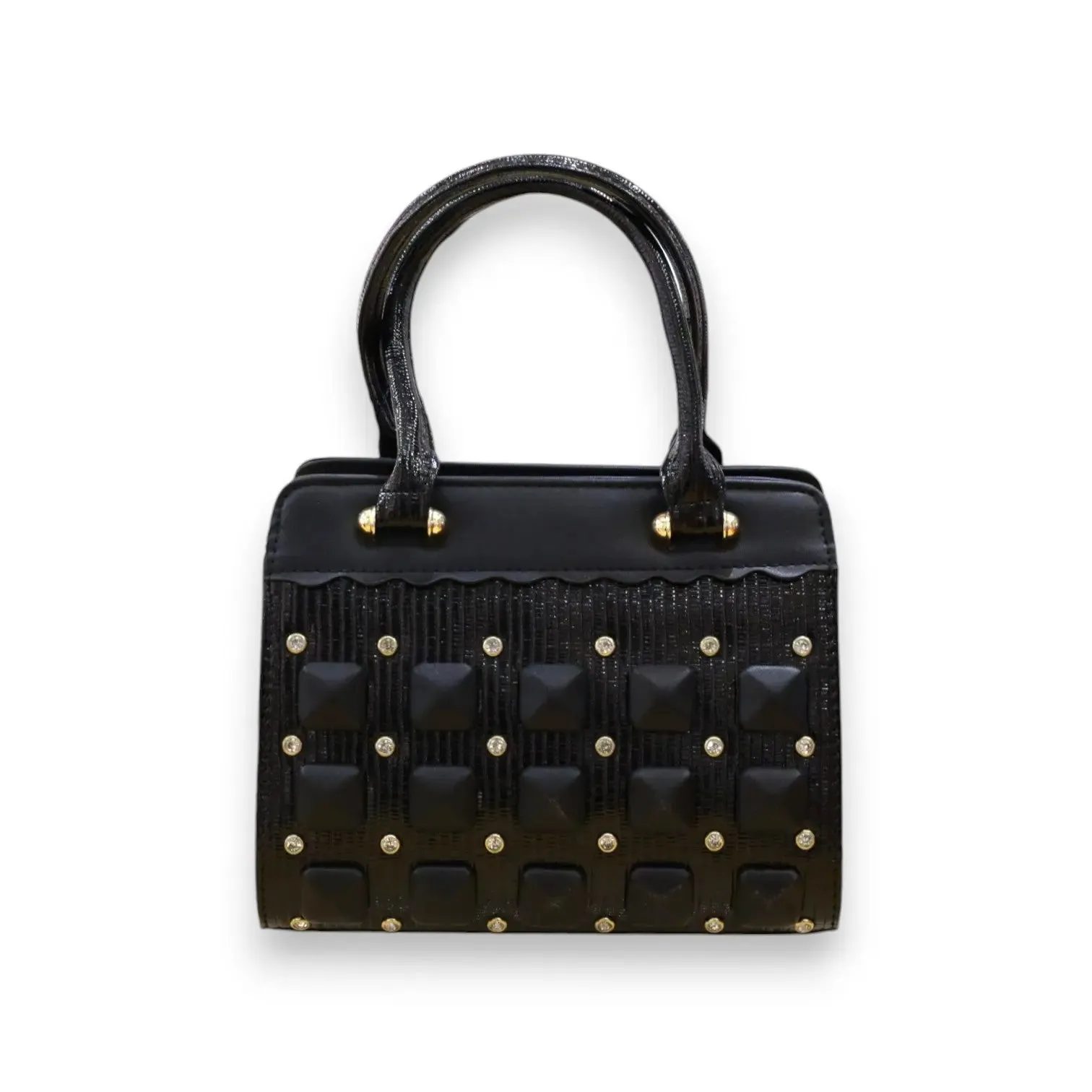 Studded Satchel Bag