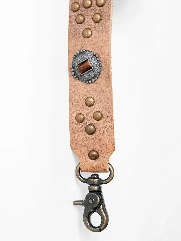 Studded/Concho Leather Purse Strap