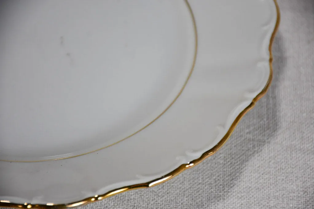 Superb 1960's porcelain dinnerware with gold rim