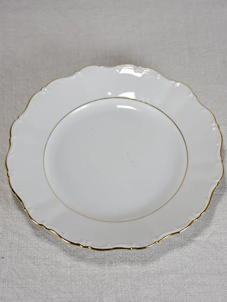 Superb 1960's porcelain dinnerware with gold rim