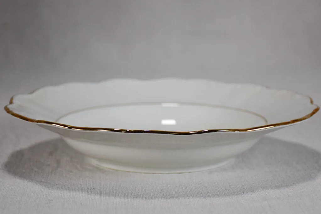 Superb 1960's porcelain dinnerware with gold rim