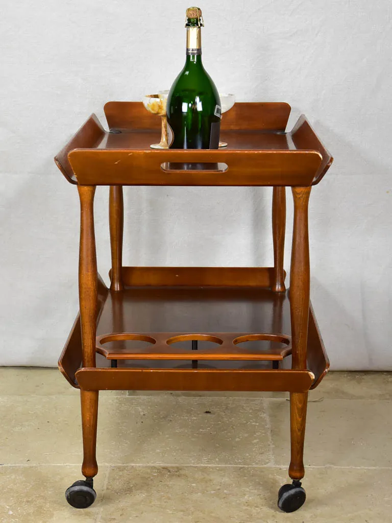 Superb wooden bar cart - 1960's